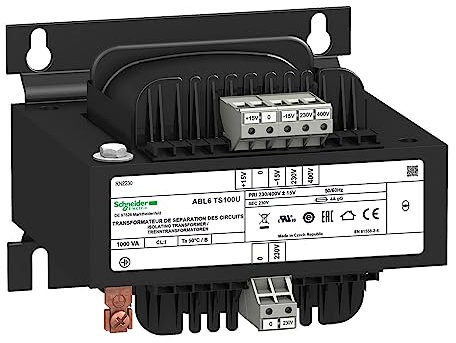 Schneider ABL6TS100U Sicherheits- und Trenntransformator, E: 230/400 Vac, A: 1x 230 Vac, 1000 VA