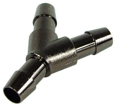 10mm (3/8) Y Schlauchverbinder - Messing - black nickel
