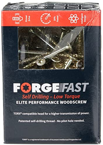 Forgefix – ForgeFast – Lot de 100 vis à bois – Compatibles Torx ZY – 5,0 x 70 mm
