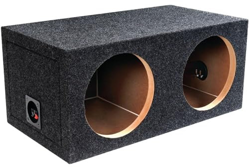 Atrend BBox E10D Dual 10 Sealed Carpeted Subwoofer Enclosure, Black