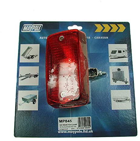 Maypole 845 DP Lamp Rear Fog and Bracket, 12 V