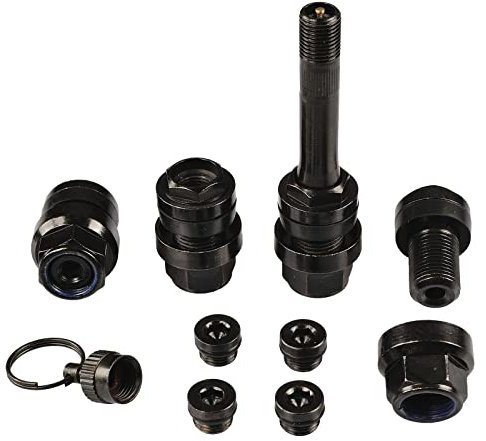 Optivent 4X versteckte Ventile 11,3mm Schwarz unsichtbar Metallventil Stahl Sicherheitsventil TÜV geprüft BBS OZ