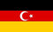 U24 Aufkleber Deutsch-Türken Flagge Fahne 8 x 5 cm Autoaufkleber Sticker