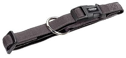 Nobby Halsband Soft Grip, dunkelgrau / schwarz L: 20-30 cm, B: 10 mm, 1 Stück