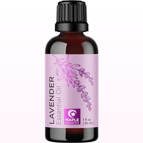 Pure Lavender Essential Oil - Lavender Oil for Hair Skin and Nails Plus Aromatherapy Diffusers Humidifiers Linens and Baths for at Home Spa Self Care - Premium Grade Non-GMO in Glass Bottle (1 Fl Oz)
