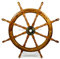 Nagina International Nautical Handcrafted Wooden Ship Wheel - Hauptwanddekor (36 Zoll, Naturholz)