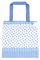 Ringelsuse Einkaufstasche Stoffbeutel Jutebeutel Blumen Stoff mit Henkeln 29 x 26 cm Blau Weiß Fairtrade