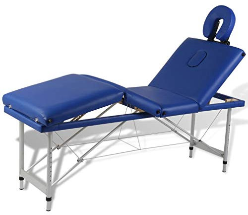 vidaXL Alu Massagetisch Massageliege Bank Kosmetik Therapieliege 4 Zonen Tasche