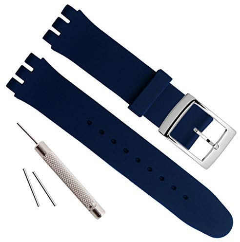 Boucle en acier inoxydable plaqué argent bracelet en caoutchouc de silicone étanche