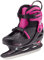 Nijdam Kinder Eiskunstlauf Schlittschuhe Mehrere Größen Verstellbar Eiskunstlaufschlittschuhe, Schwarz/Fuchsia, 30-33