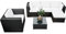XINRO erweiterbares 18tlg. Lounge Set Polyrattan kaufen - schwarz - Sitzgruppe Garnitur Gartenmöbel Rattan Lounge XXL - inkl. Lounge Sessel + Ecke + Hocker + Tisch + Kissen
