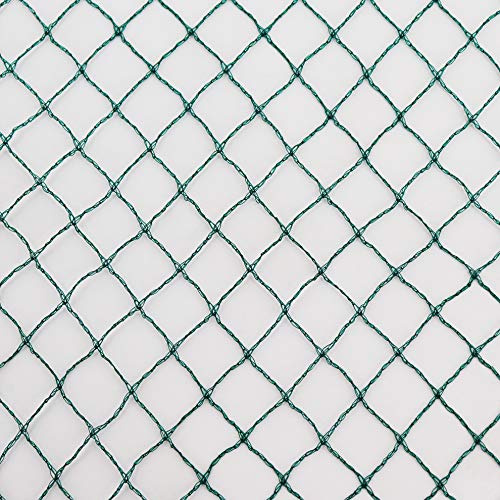 Vielseitiges Teichnetz grün 17mm x 17mm Masche I Aquagart Laubschutznetz Teich Abdecknetz Vogelschutznetz Gartennetz Reiherschutz Beet-Netz Laubnetz Schutznetz Teichabdeckung (7m, grün 12m breit)