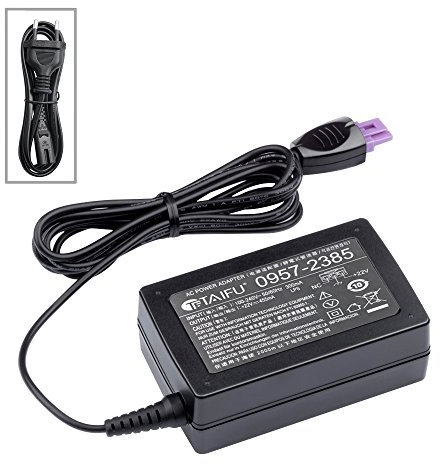 TAIFU 22V 455mA Cargador Impresora HP Adaptador para HP Deskjet 1518 1510 1010 1512 2540 2541 2542 2543 2544,HP Officejet 2620 0957-2403 0957-2385 Printer Fuente de alimentación - Cable Corriente UE