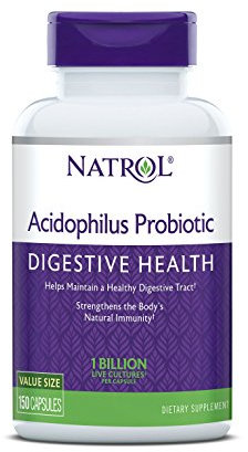 Natrol Acidophilus 100mg Capsules, 150 Count (Pack of 3)