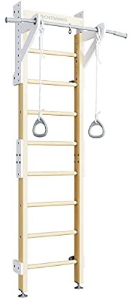 Eco 1, Indoor-Kinderspielplatz, schwedische Holzwand, Wandstangen aus Holz, Klettergerüst