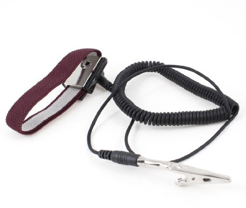 sourcing map Einstellbare PU Erdung Armband Anti statische antistatische ESD Handgelenk