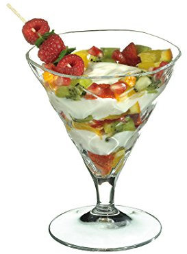 RCR Glace de Coupes à dessert Riflessi Essi en cristal d'Italie, 6 pièces.