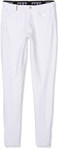 PFIFF 101906 Herren Reithose Karnevale Vollbesatz Herrenreithose Kunstleder Reithose, Weiß, 48-56