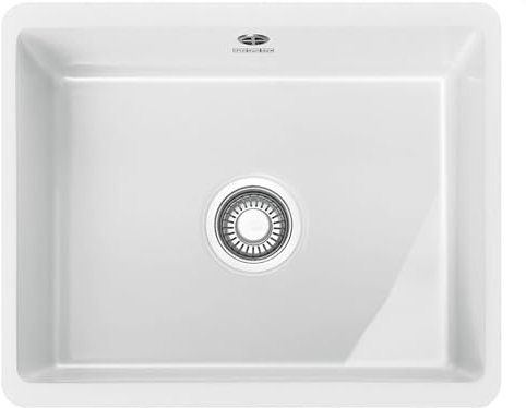 Franke Kubus KBK 110-50 Lavabo sobre-encimera Rectangular Cerámico - Fregadero (Lavabo sobre-encimera, Rectangular, Cerámico, Blanco, 1 senos, Rectangular)