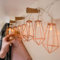 Metall Laternen Lichterkette - batteriebetrieben - Timer-Funktion - 10 LEDs warmweiß, von Festive Lights (Rosé-Gold)