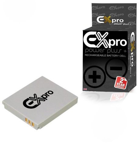 Ex-Pro Canon NB-4L NB4L, High Power Plus+ 2 Year Warranty Replacement Lithium Li-on Digital Camera Battery for Powershot SD30, SD40, SD200, SD300, SD400, SD430, SD450, SD600, SD630, SD750, SD780, SD940, SD960IS, SD1400 IS, SD1400IS, TX1