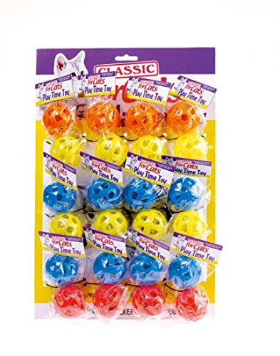 Classic Pet Products Plastic Lattice Play Balls, Blue/Yellow