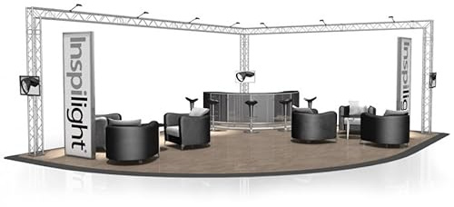 Naxpro-Truss Messestand FD 24-8 x 6 x 3 m (LxBxH) - 48 m² Aluminium Modern silver