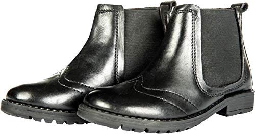 HKM Jodhpur, Pelle, Stivali da Equitazione Unisex-Adulto, 9100 Nero, 33 EU