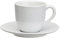 Avet Spain Juego de Tazas para Café con Plato, Gres, Blanco, 6.8x6.82x6 cm, 6 Unidades