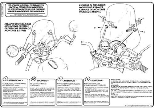 Givi D40 Universal Montagekit, Schwarz, Größe 40