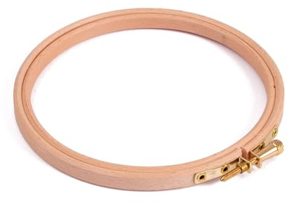 Milward Beech Wood Embroidery Hoop - 5in 12.7cm Diameter for Cross Stitch, Needlework & Crafts, Durable, Smooth Finish, Adjustable Wooden Frame, Metal Screw Clasp For Varied Thickness of Fabric