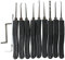 10 Teiliges Geocaching Lockpicking Set + Lockpicking Anleitung/Handbuch deutsch incl. Spanner - Geocaching Dietrich Set - Dietriche lock picking