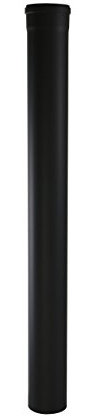 Kamino Flam Ofenrohr schwarz, Abgasrohr speziell für Pelletöfen geeignet, Rauchrohr aus Stahl mit hitzebeständiger Senotherm® Beschichtung, geprüft nach Norm EN 1856-2, Maße: L 1000 x Ø 100 mm