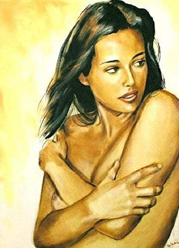 JVmoebel ÖLGEMÄLDE AKT IN ÖL EROTIK ÖLBILD AUF LEINWAND ECHTE Handarbeit 60x90cm G03080