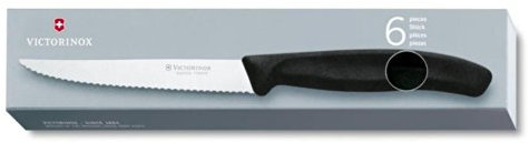 Victorinox 6.7233 Couteau à viande SwissClassic 6 pièces Noir