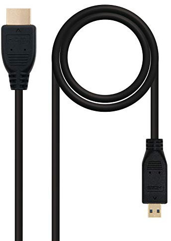 Nano Cable 10.15.3502 - Cable Micro HDMI 1.4 (1.8 mètres), couleur noir