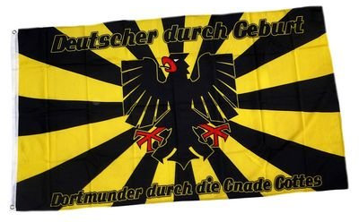 Flagge Fahne Dortmunder durch die Gnade Gottes 90 x 150 cm FLAGGENMAE®