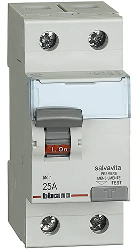 BTicino G724AC25 Interruttore Differenziale Salvavita Tipo AC C25 2P 0.3A