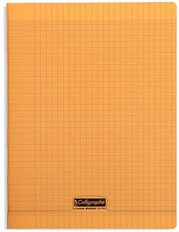 Calligraphe 18368C - Heft / Schulheft Calligraphe DIN A4 21x29,7cm 96 Blatt, französische Lineatur, 90g, Orange, 1 Stück