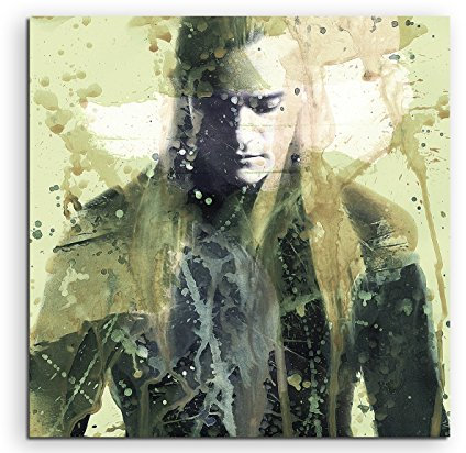 Der_Hobbit_Legolas_60x60cm Splash Art Paul Sinus Aquarell, Gemälde, Kunstbild auf Leinwand