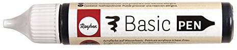 Rayher 38891576 Basic-Pen, Flasche 28ml, schwarz