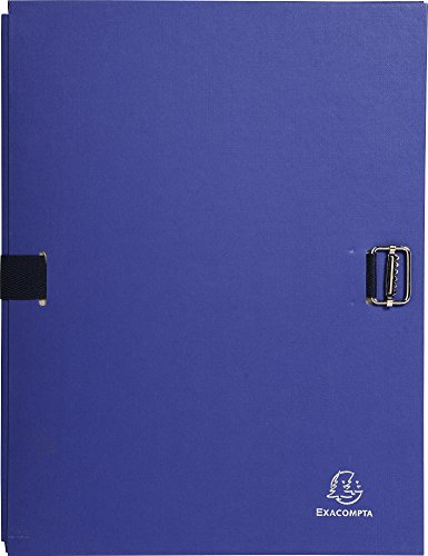 Exacompta 720E Dokumentenmappe DIN A4 mit dehnbarem Rücken bis zu 13 cm aus starkem Karton mit gefärbtem Stoffeinband 1 Stück Zufallsfarbe ideal für Ihre Unterlagen und Dokumente