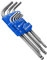 S&R Innensechskantschlüssel Satz HX mit Kugelkopf, lang, 9-tlg. 1/16-3/8 inch, in Kunststoffclip