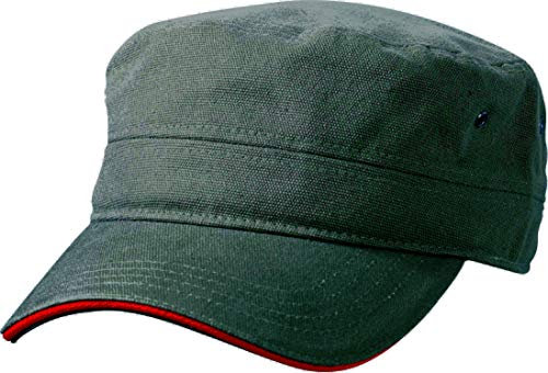 Myrtle Beach Cap Military Sandwich, olive/red, one Size, MB6555 olrd