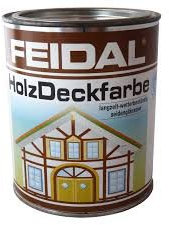Feidal Holzdeckfarbe v. Fachhandel / Farbton taubenblau seidenglänzend / Industrie Dauerschutzfarbe / Wetterschutzfarbe, 750 ml