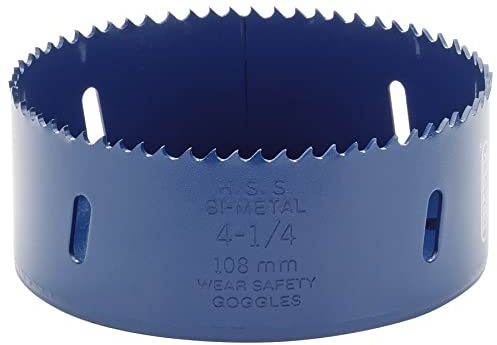 Draper DRA34771 Expert HSS Bi-Metal Hole Saw Blade, Blue, 108 mm