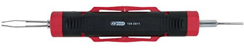 KS TOOLS Herramienta de desbloqueo de cables para terminales planos y terminales de cuchilla de 2,8-6,3 mm Couleur