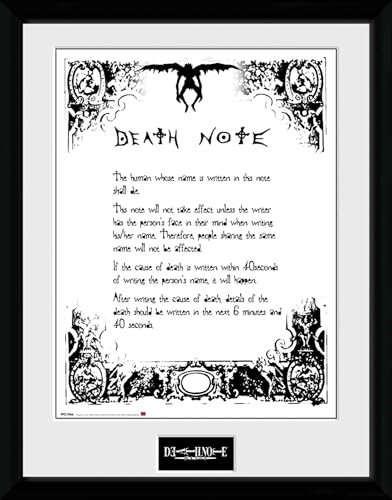 Death Note Poster im Rahmen Deathnote 45 x 34 cm