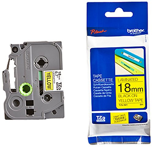 Brother TZE641 - TZE-641 LAMINATED TAPE 18MM 8M - BLACK ON YELLOW