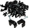 kenable Negro 100 x 6mm Clips de Cable Redondos Cables de fijación Seguros